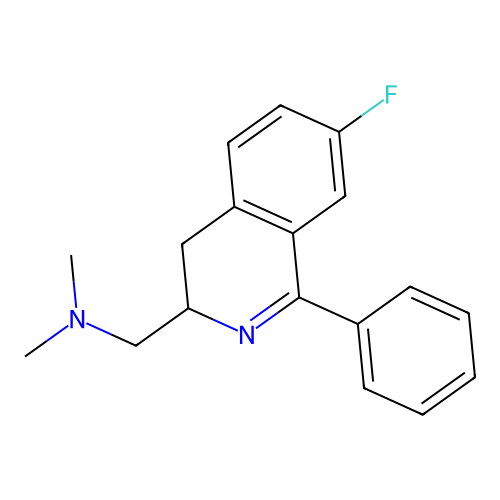 1-(7-Fluoro-1-phenyl-3,4-dihydroisoquinolin-3-yl)-N,N-dimethylmethanamine structure