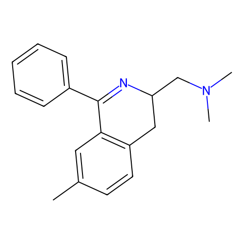 N,N-Dimethyl-1-(7-methyl-1-phenyl-3,4-dihydroisoquinolin-3-yl)methanamine structure