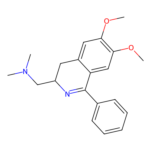3-Isoquinolinemethanamine, 3,4-dihydro-6,7-dimethoxy-N,N-dimethyl-1-phenyl- structure