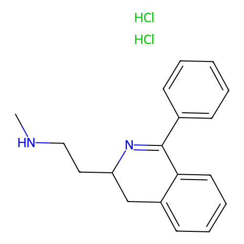 3-Isoquinolineethanamine, 3,4-dihydro-N-methyl-1-phenyl-, dihydrochloride structure