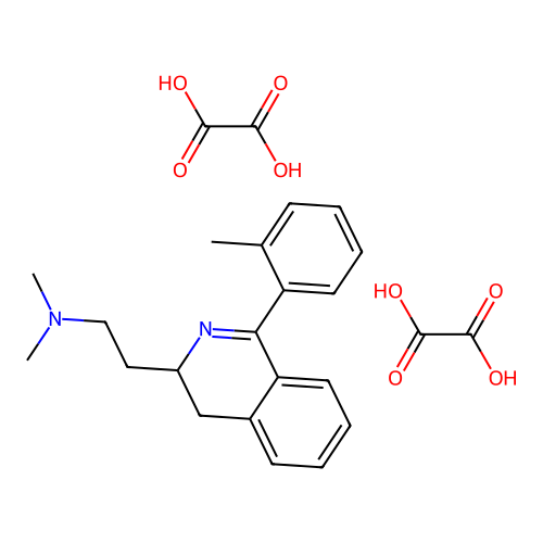 3,4-Dihydro-N,N-dimethyl-1-(2-methylphenyl)-3-isoquinolineethanamine ethanedioate (1:2) structure