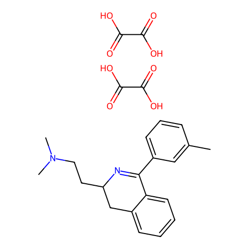 3,4-Dihydro-N,N-dimethyl-1-(3-methylphenyl)-3-isoquinolineethanamine ethanedioate (1:2) structure