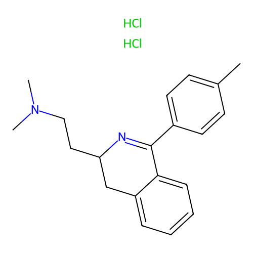 3-Isoquinolineethanamine, 3,4-dihydro-N,N-dimethyl-1-(4-methylphenyl)-, hydrochloride, hydrate (1:2:1) structure
