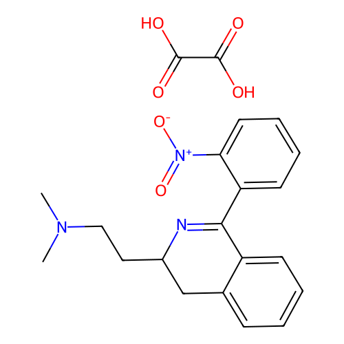 3,4-Dihydro-N,N-dimethyl-1-(2-nitrophenyl)-3-isoquinolineethanamine ethanedioate (1:1) structure