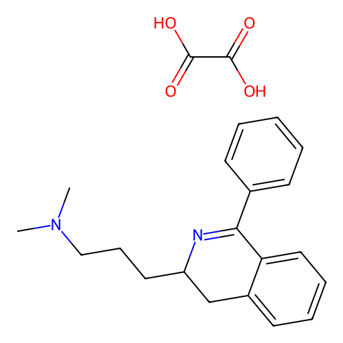 3,4-Dihydro-N,N-dimethyl-1-phenyl-3-isoquinolinepropanamine ethanedioate structure