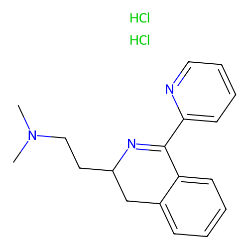 3,4-Dihydro-N,N-dimethyl-1-(2-pyridinyl)-3-isoquinolineethanamine dihydrochloride structure