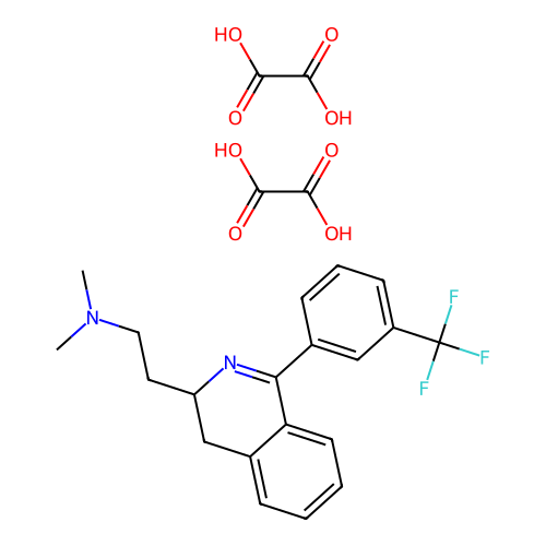 3-Isoquinolineethanamine, 3,4-dihydro-N,N-dimethyl-1-(3-(trifluoromethyl)phenyl)-, ethanedioate (1:2) structure
