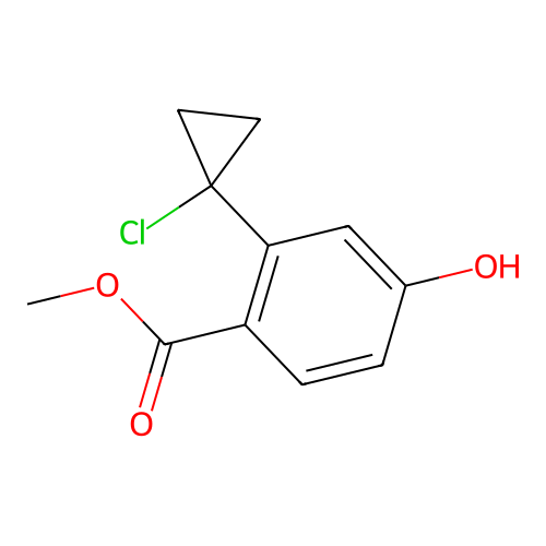 Methyl 2-(1-chlorocyclopropyl)-4-hydroxybenzoate structure