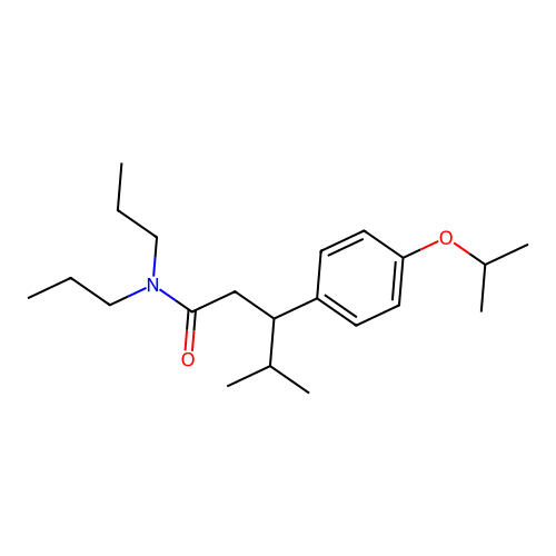 3-(4-Isopropoxyphenyl)-4-methyl-N,N-dipropylpentanamide structure