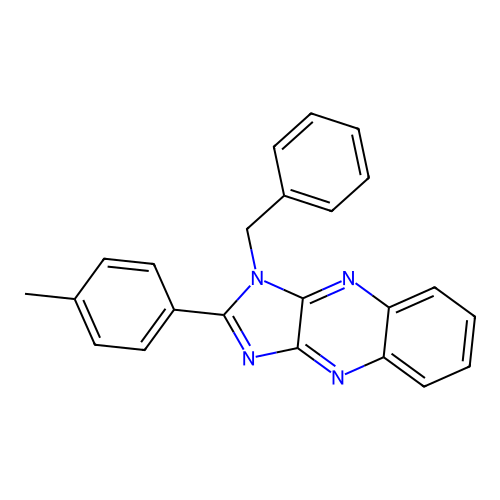 1-Benzyl-2-p-tolyl-1H-imidazo[4,5-b]quinoxaline structure