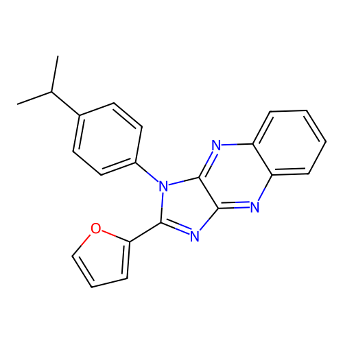 2-(furan-2-yl)-1-[4-(propan-2-yl)phenyl]-1H-imidazo[4,5-b]quinoxaline structure