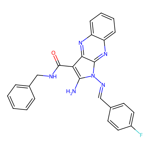C25H19FN6O structure