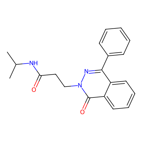 N-isopropyl-3-(1-oxo-4-phenylphthalazin-2(1H)-yl)propanamide structure
