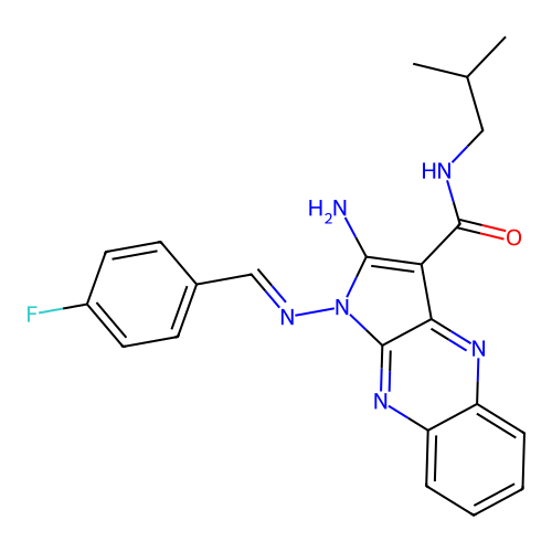C22H21FN6O structure