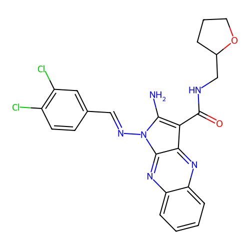 C23H20Cl2N6O2 structure