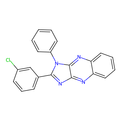 2-(3-chlorophenyl)-1-phenyl-1H-imidazo[4,5-b]quinoxaline structure