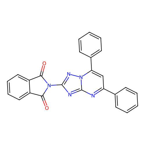 2-(5,7-diphenyl[1,2,4]triazolo[1,5-a]pyrimidin-2-yl)-1H-isoindole-1,3(2H)-dione structure