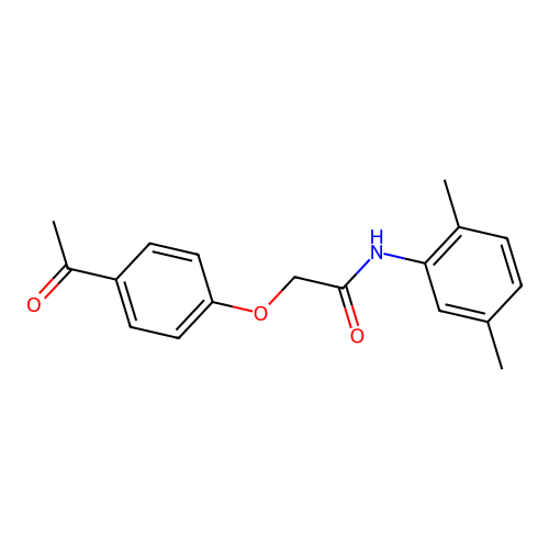 2-(4-acetylphenoxy)-N-(2,5-dimethylphenyl)acetamide structure