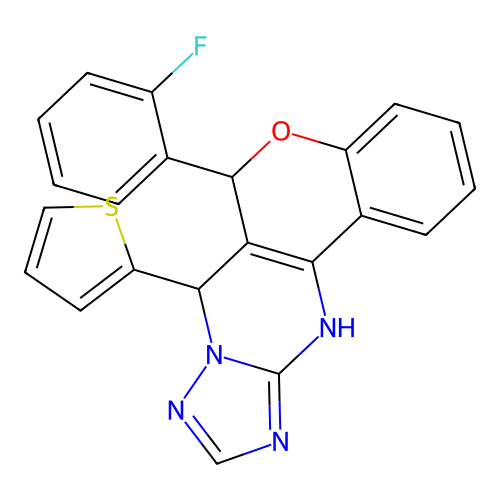 C22H15FN4OS structure
