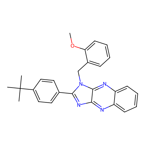 2-(4-tert-butylphenyl)-1-(2-methoxybenzyl)-1H-imidazo[4,5-b]quinoxaline structure