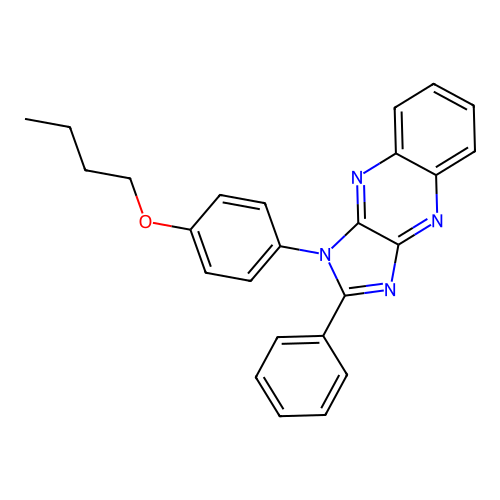 1-(4-butoxyphenyl)-2-phenyl-1H-imidazo[4,5-b]quinoxaline structure