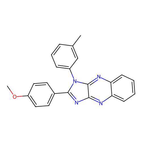 2-(4-methoxyphenyl)-1-(3-methylphenyl)-1H-imidazo[4,5-b]quinoxaline structure