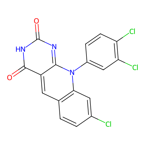 8-chloro-10-(3,4-dichlorophenyl)pyrimido[4,5-b]quinoline-2,4(3H,10H)-dione structure