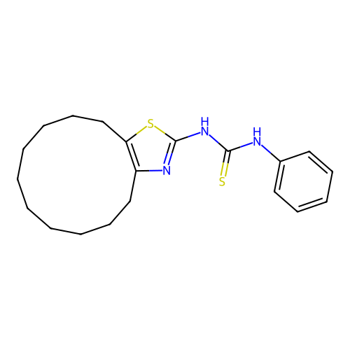 1-(4,5,6,7,8,9,10,11,12,13-decahydrocyclododeca[d][1,3]thiazol-2-yl)-3-phenylthiourea structure