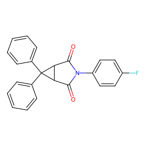 3-(4-Fluorophenyl)-6,6-diphenyl-3-azabicyclo[3.1.0]hexane-2,4-dione structure