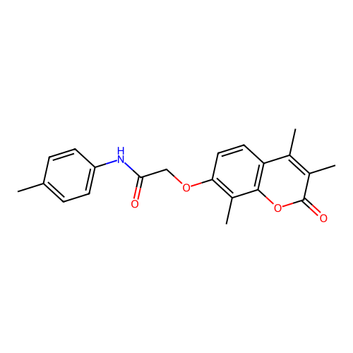 N-(p-tolyl)-2-((3,4,8-trimethyl-2-oxo-2H-chromen-7-yl)oxy)acetamide structure
