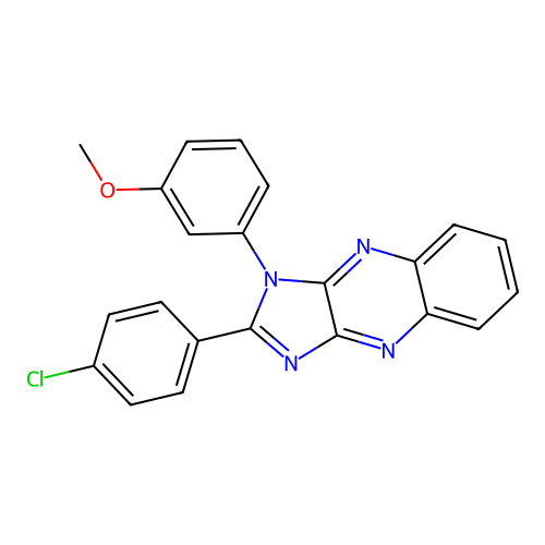 2-(4-chlorophenyl)-1-(3-methoxyphenyl)-1H-imidazo[4,5-b]quinoxaline structure