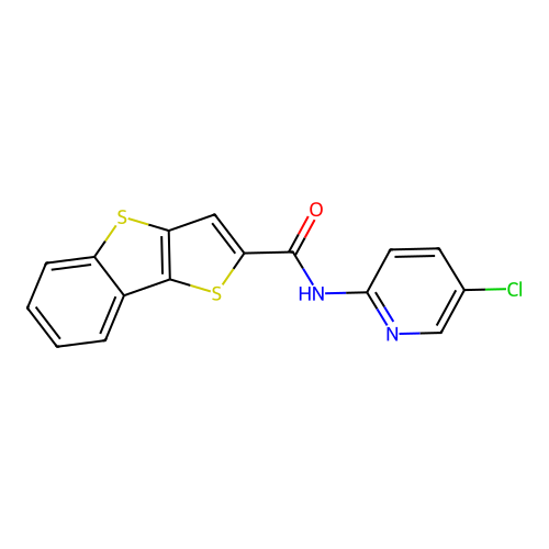 N-(5-chloropyridin-2-yl)benzo[b]thieno[2,3-d]thiophene-2-carboxamide structure