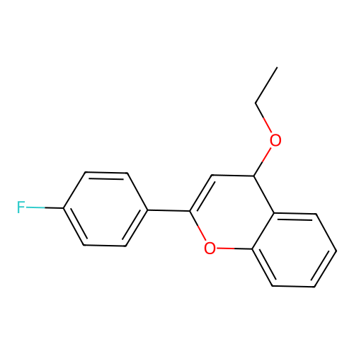 4-ethoxy-2-(4-fluorophenyl)-4H-chromene structure