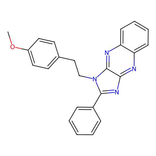 1-[2-(4-methoxyphenyl)ethyl]-2-phenyl-1H-imidazo[4,5-b]quinoxaline structure
