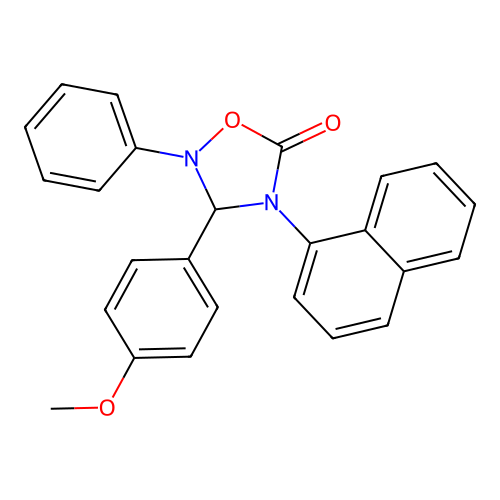 3-(4-Methoxyphenyl)-4-naphthalen-1-yl-2-phenyl-1,2,4-oxadiazolidin-5-one structure