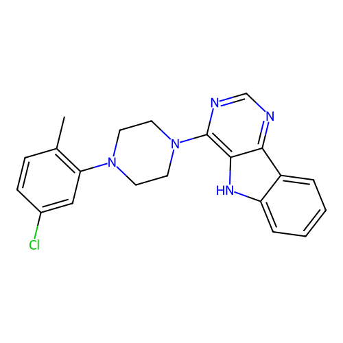 4-[4-(5-chloro-2-methylphenyl)piperazin-1-yl]-5H-pyrimido[5,4-b]indole structure