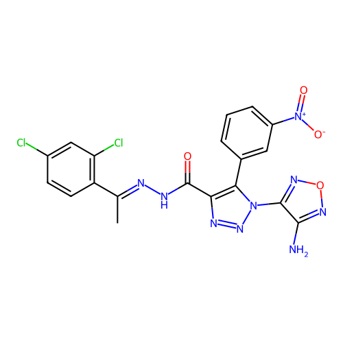 C19H13Cl2N9O4 structure