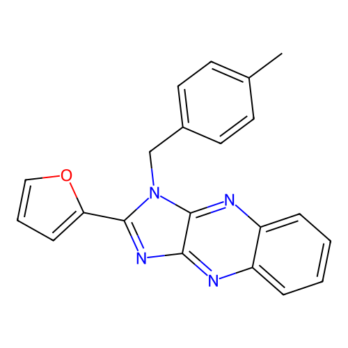 2-(furan-2-yl)-1-(4-methylbenzyl)-1H-imidazo[4,5-b]quinoxaline structure