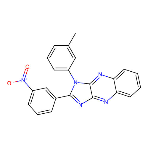 2-(3-Nitro-phenyl)-1-m-tolyl-1H-imidazo[4,5-b]quinoxaline structure