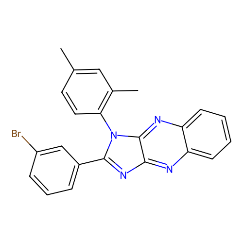 2-(3-bromophenyl)-1-(2,4-dimethylphenyl)-1H-imidazo[4,5-b]quinoxaline structure