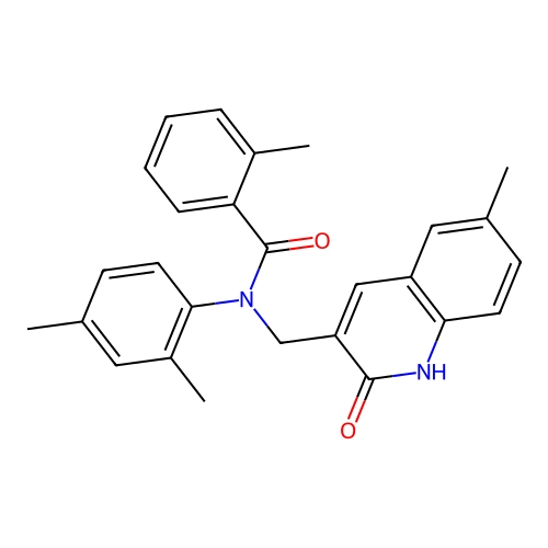 N-(2,4-dimethylphenyl)-N-((2-hydroxy-6-methylquinolin-3-yl)methyl)-2-methylbenzamide structure
