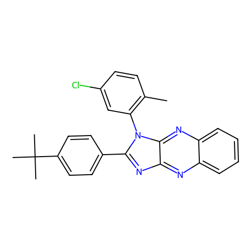 2-(4-tert-butylphenyl)-1-(5-chloro-2-methylphenyl)-1H-imidazo[4,5-b]quinoxaline structure