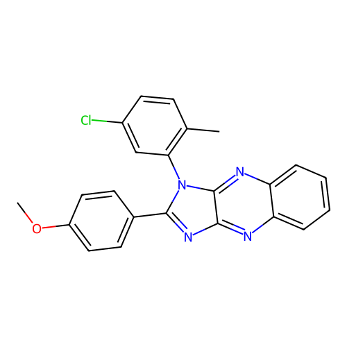 1-(5-chloro-2-methylphenyl)-2-(4-methoxyphenyl)-1H-imidazo[4,5-b]quinoxaline structure