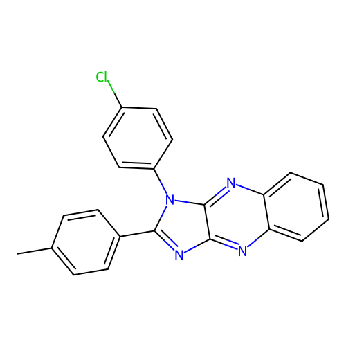 1-(4-chlorophenyl)-2-(4-methylphenyl)-1H-imidazo[4,5-b]quinoxaline structure