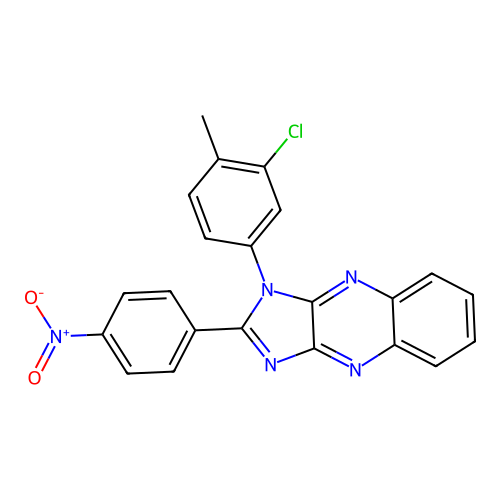 1-(3-chloro-4-methylphenyl)-2-(4-nitrophenyl)-1H-imidazo[4,5-b]quinoxaline structure