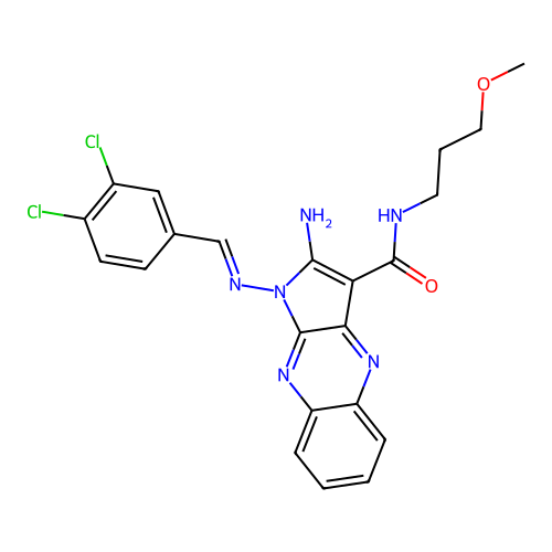 C22H20Cl2N6O2 structure
