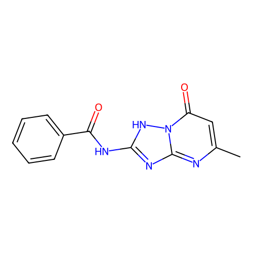 N-(7-hydroxy-5-methyl[1,2,4]triazolo[1,5-a]pyrimidin-2-yl)benzamide structure