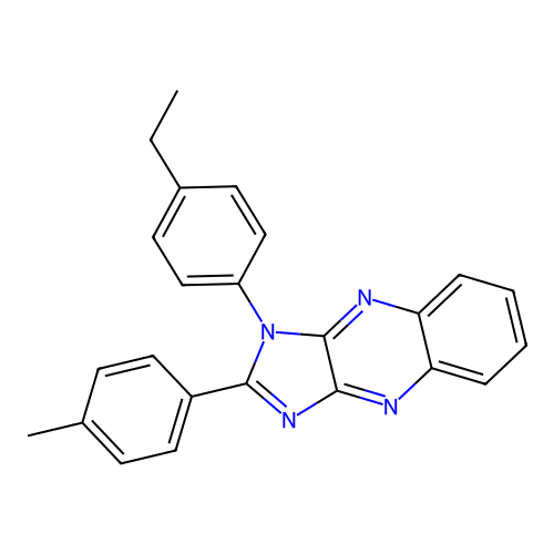 1-(4-ethylphenyl)-2-(4-methylphenyl)-1H-imidazo[4,5-b]quinoxaline structure