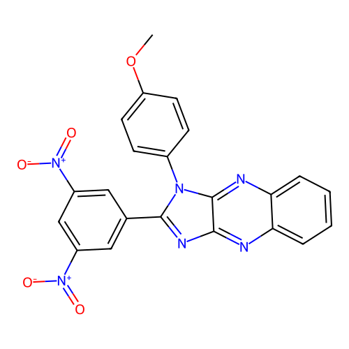 2-(3,5-dinitrophenyl)-1-(4-methoxyphenyl)-1H-imidazo[4,5-b]quinoxaline structure