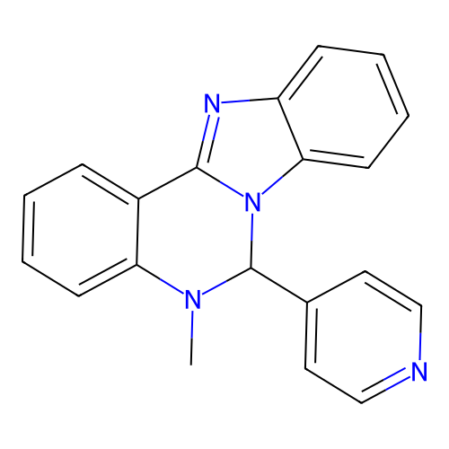 5-methyl-6-pyridin-4-yl-6H-benzimidazolo[1,2-c]quinazoline structure